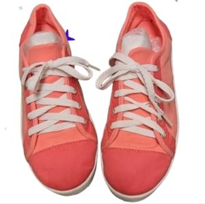 Coral canvas womans sneakers 10 avon